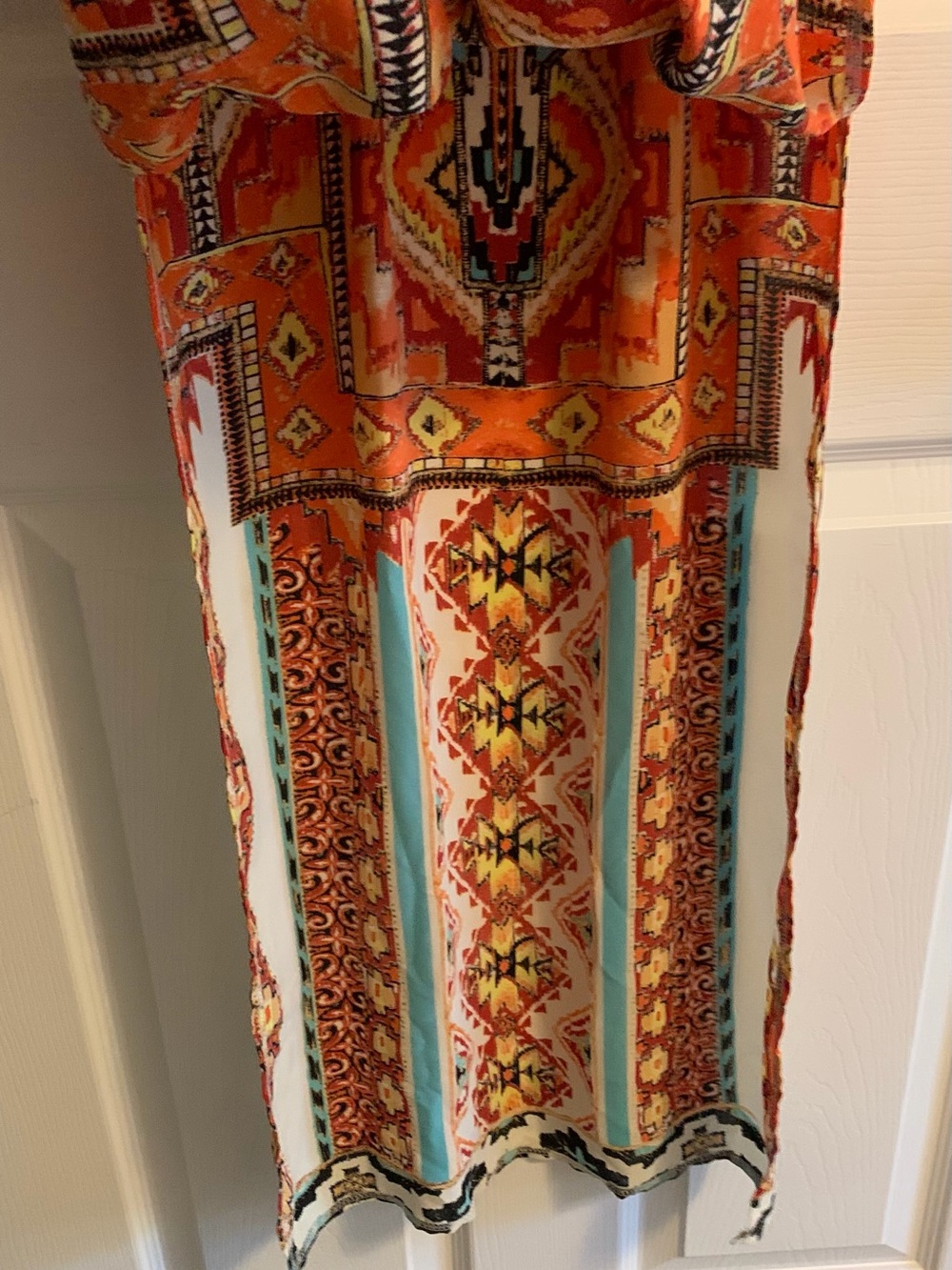 Anthropologie Maude Boho Crochet Back Maxi Dress Small NWT Double Slit - Picture 6 of 7